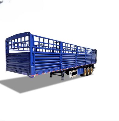 80T Reboque fechado de parede lateral para transporte de mercadorias a granel Parede Semi-reboque 3 eixos
