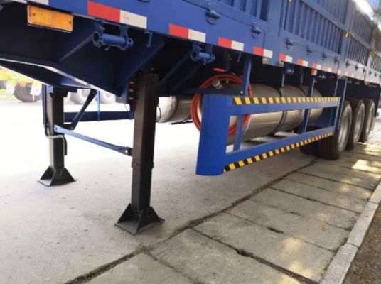 80T Reboque fechado de parede lateral para transporte de mercadorias a granel Parede Semi-reboque 3 eixos