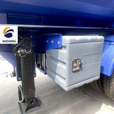 Pedido do cliente 3/4 eixos semi-reboque hidráulico traseiro para transporte de areia