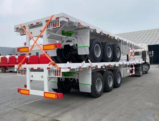 12R22.5 Pneus Semirreboque de banco plano para África Tare Peso 20T-80T Transporte de contentores