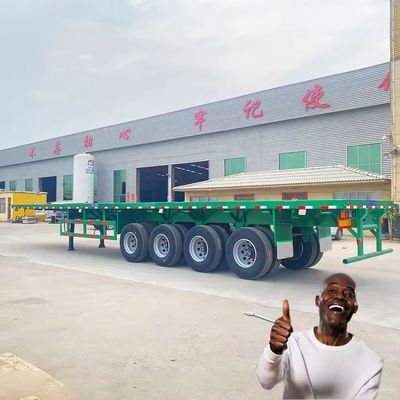 12R22.5 Pneus Semirreboque de banco plano para África Tare Peso 20T-80T Transporte de contentores