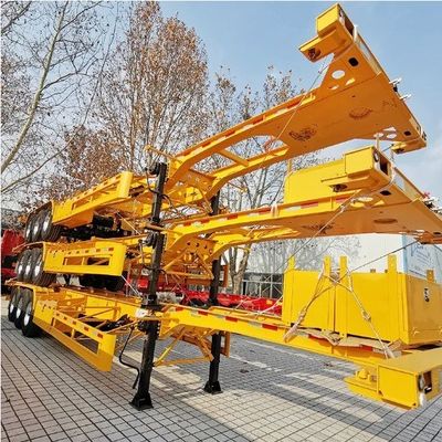 JOST 2&quot; 50mm ou3.5&quot; 90mm King Pin 2024 3 eixo esqueleto Container Chassis Semi-trailer