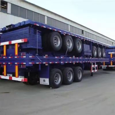Vende diretamente 3 eixos 50T Flatbed 40ft Container Trailer com opções de personalização
