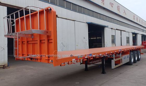 3 eixos ou personalização 20ft/40ft Container Flatbed Trailer com ou sem Fender Front