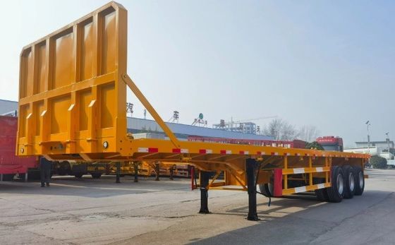 3 eixos ou personalização 20ft/40ft Container Flatbed Trailer com ou sem Fender Front