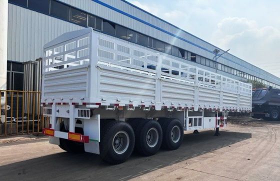 Semi-reboque personalizável para transporte de carga a granel 30-100 toneladas vedação de parede lateral fechada