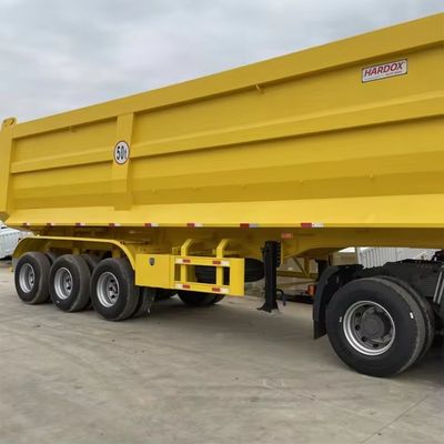 Semi-reboque traseiro de 40 metros cúbicos de 3 eixos em forma de U para material de construção