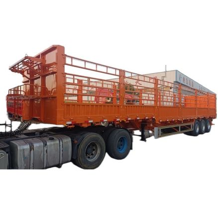 3 eixos 40 a 80 toneladas de aço Utilidade parede lateral aberta Pecuária Vegetais vedação caminhão trailer