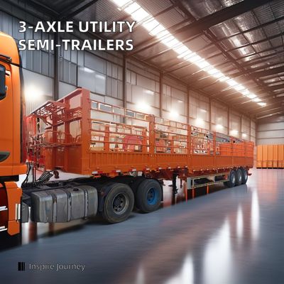 3 eixos 40 a 80 toneladas de aço Utilidade parede lateral aberta Pecuária Vegetais vedação caminhão trailer