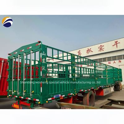 3 eixos 4 eixos 40ft transporte de gado vedação semi-reboque com Wabco sistema de travagem