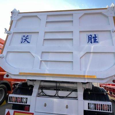 Estrutura de resistência 80-100 toneladas Forma U Semi-remolque traseiro para transporte de areia