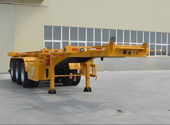 20ft 40ft 45ft Container Esqueleto Semi Trailer Tare Peso 6,5 toneladas Engrenagem de aterragem 28ton/pc