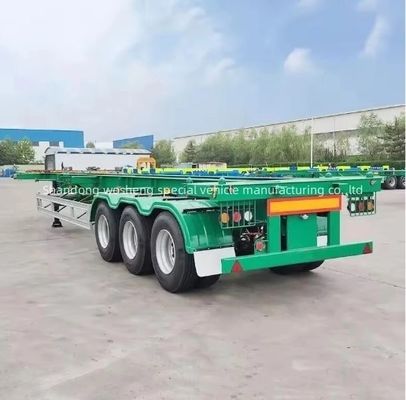 2 eixos 3 eixos 4 eixos Skeleton Trailer para o transporte de 20ft 40ft 45ft contêineres no melhor