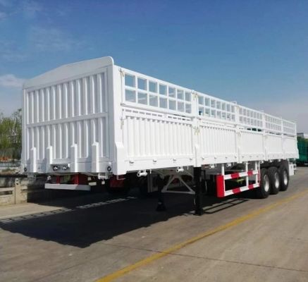 Semi-reboque multifunção com cerca alta de 2 eixos 3 eixos 4 eixos para camiões de carga de 40 a 80 toneladas