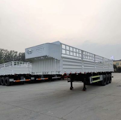 3 eixos personalizados Cercas de gado Semi caminhão de reboque com 10 camadas Primavera folha