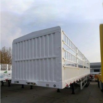 3 eixos personalizados Cercas de gado Semi caminhão de reboque com 10 camadas Primavera folha