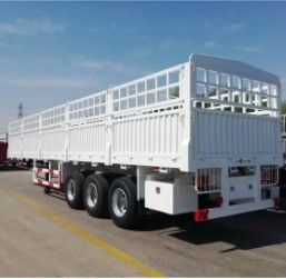 3 eixos personalizados Cercas de gado Semi caminhão de reboque com 10 camadas Primavera folha