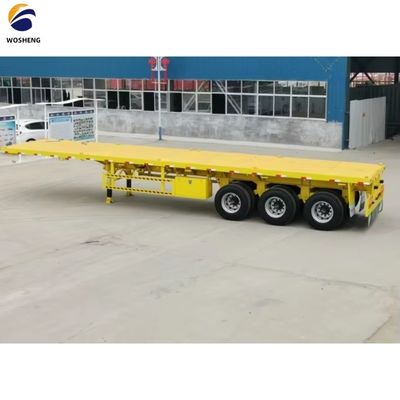 Pneus 12R22.5 40FT semi-reboque de piso plano para materiais de construção e transporte de contentores