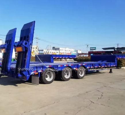 Adaptação 3 4 5 eixos 50 80tons direção extensão Drop Lowbed Semi Truck Trailer