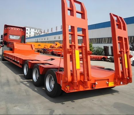 Adaptação 3 4 5 eixos 50 80tons direção extensão Drop Lowbed Semi Truck Trailer