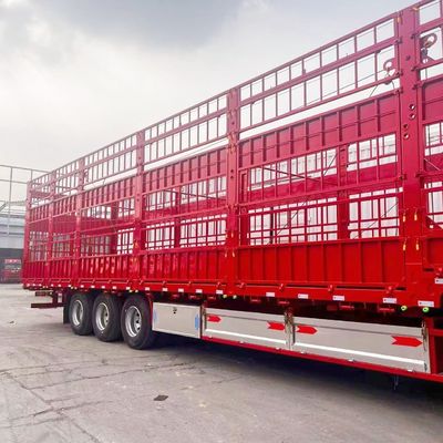 3 eixo 60 toneladas Porco Ovelha Bode Carga Transporte Estaca Cercas Trailers para Agricultura
