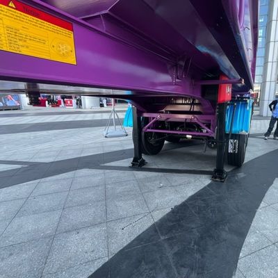 Mercado KSA 3 eixo 60t cilindro hidráulico deslizador traseiro semirreboque para transporte de areia