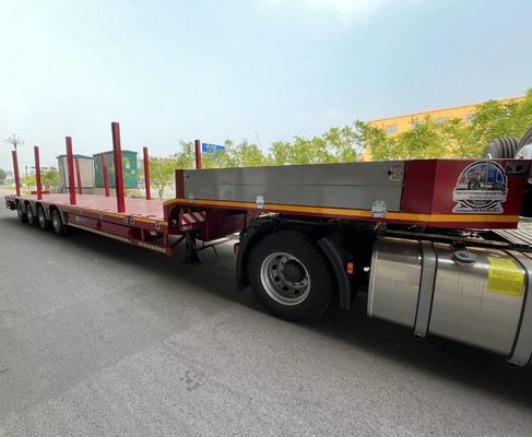 Semi-remolque de madeira de tubo de aço para caminhão