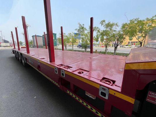 Semi-remolque de madeira de tubo de aço para caminhão