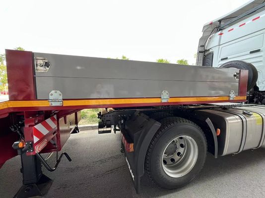 Semi-remolque de madeira de tubo de aço para caminhão
