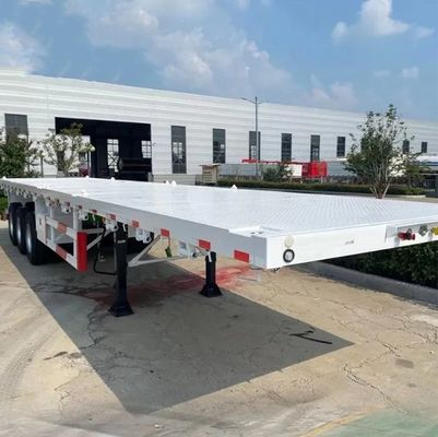 3 eixos 40FT Container de cama plana Semi-truck trailers com carga útil máxima 100tons
