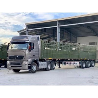 Semi-reboques de carga de cerca acessíveis com capacidade de 50 toneladas e material de aço