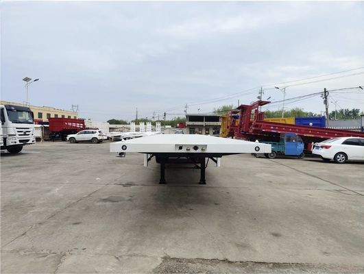 3 eixos 40FT Container de cama plana Semi-truck trailers com carga útil máxima 100tons