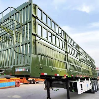 Semi-reboques de carga de cerca acessíveis com capacidade de 50 toneladas e material de aço