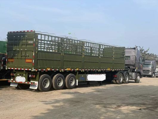 Semi-reboques de carga de cerca acessíveis com capacidade de 50 toneladas e material de aço