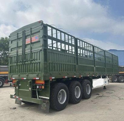 Semi-reboques de carga de cerca acessíveis com capacidade de 50 toneladas e material de aço