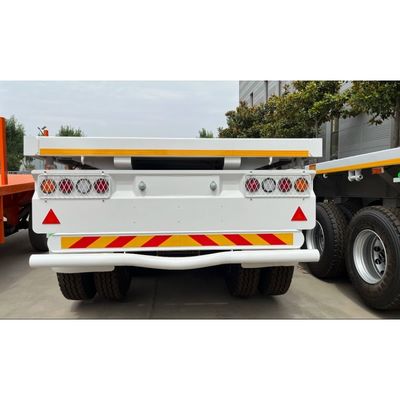 40 pés 3 eixos 4 eixos de aço de contêiner de reboque caminhão de chão plano pneu de semi-reboque 12R22.5
