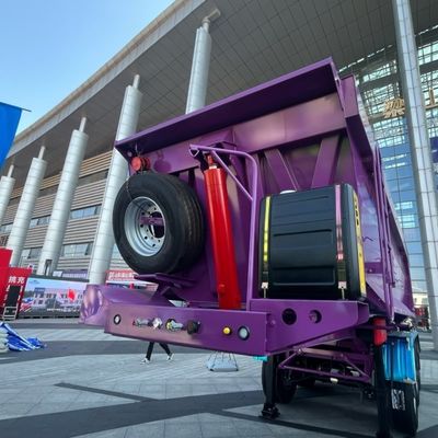 Semi-reboque de inclinação de ponta em forma de U para transporte de areia semi-reboque traseiro de descarga