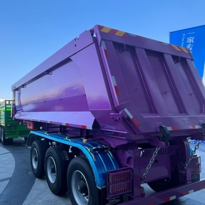 60-120T Rear Dump Semi Trailer Tipper Truck Trailer com Q345B / T700 Steel Main Beam