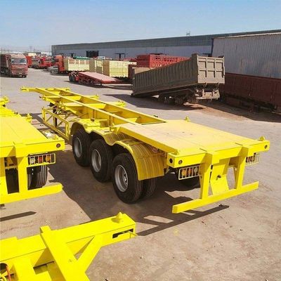50 toneladas Máxima carga útil 3 eixos 20FT 40FT Container Chassis Skeleton Semi-Truck Trailer