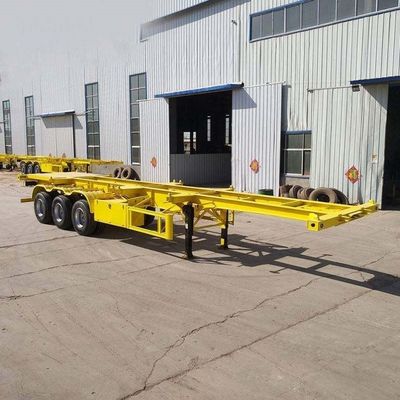 50 toneladas Máxima carga útil 3 eixos 20FT 40FT Container Chassis Skeleton Semi-Truck Trailer