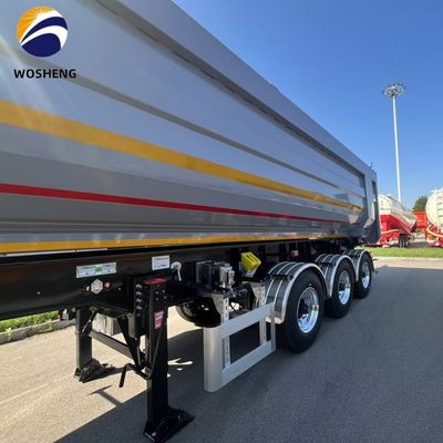 60 toneladas 3 eixos 35 metros cúbicos U forma hidráulica traseira descarregamento semi-reboque camião de descarga