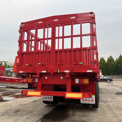 3 eixos 40-80tons Drop Side Livestock Farm Side Wall Fence Semi-truck Trailers Directo