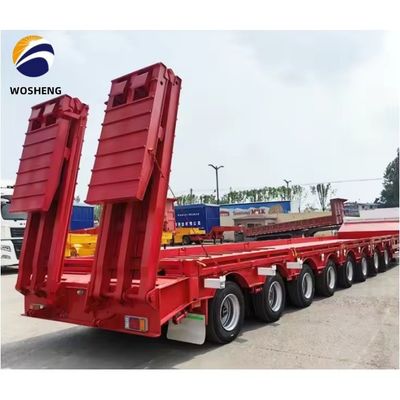 Semi-reboque Lowboy Lowbed para exigência de customizador de caminhões e alta capacidade 150 toneladas