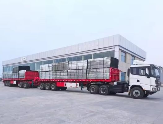 Semi-reboque para transporte de contêineres 3 eixos 4 eixos 20ft 40ft 45ft Flatbed Truck Trailer