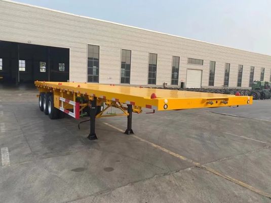 2 3 4 eixos 30-100 toneladas Container cama plana Semi-reboque para transporte de carga a granel
