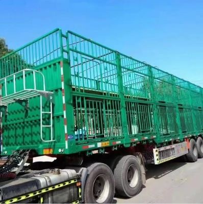 Venda personalizado 3 eixos 20-40tons Semi-remolque de cerca alta para animais de criação de gado