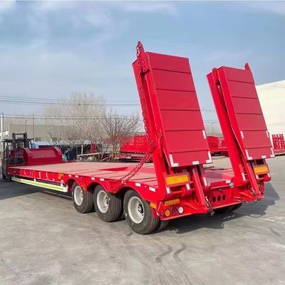 150 Tons Max Loading Lowboy Semi-trailer Lowbed para transporte de carga pesada personalizável