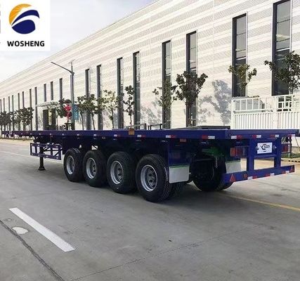 2 3 4 eixo Flatbed Trailer Customization Rim 9.0-22.5 Container Tamanho 20ft 45ft 40ft