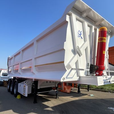 Caminhão de descarga traseiro de 3 eixos de inclinação para construção