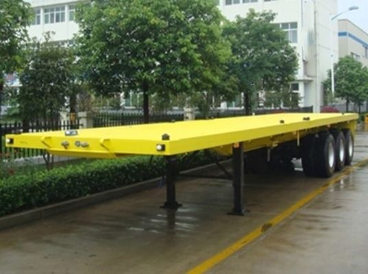 2 3 4 eixo Flatbed Trailer Customization Rim 9.0-22.5 Container Tamanho 20ft 45ft 40ft